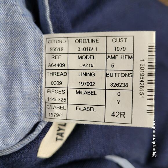 Huckberry Taylor Stitch Everyday Telegraph Blazer 44 R Wool Knit Navy NWOT - Picture 4 of 12